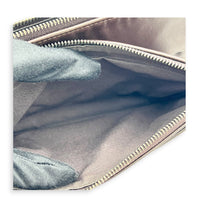 Intrecciato Card Holder Ebano in Intrecciato Leather, Gunmetal hardware