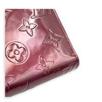 Zippy Wallet Long Amarante in Monogram Vernis Leather, Gold hardware