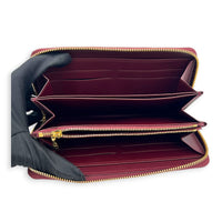 Zippy Wallet Long Amarante in Monogram Vernis Leather, Gold hardware