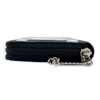 Cambon Wallet Long Black in Lambskin, Silver hardware