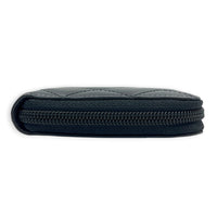 Cambon Wallet Long Black in Lambskin, Silver hardware