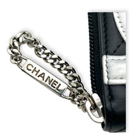Cambon Wallet Long Black in Lambskin, Silver hardware