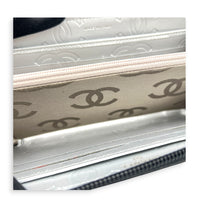 Cambon Wallet Long Black in Lambskin, Silver hardware