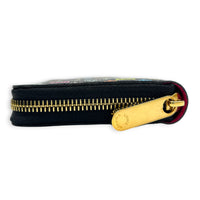 Zippy Wallet Noir Multicolore in Coated Canvas, Gold hardware