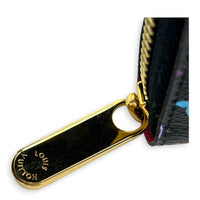 Zippy Wallet Noir Multicolore in Coated Canvas, Gold hardware