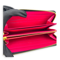 Zippy Wallet Noir Multicolore in Coated Canvas, Gold hardware