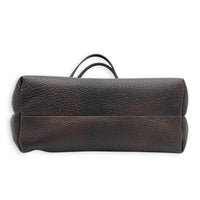 GG Bamboo Brown Top Handle Bag in Monogram Coated Canvas, Gold hardware