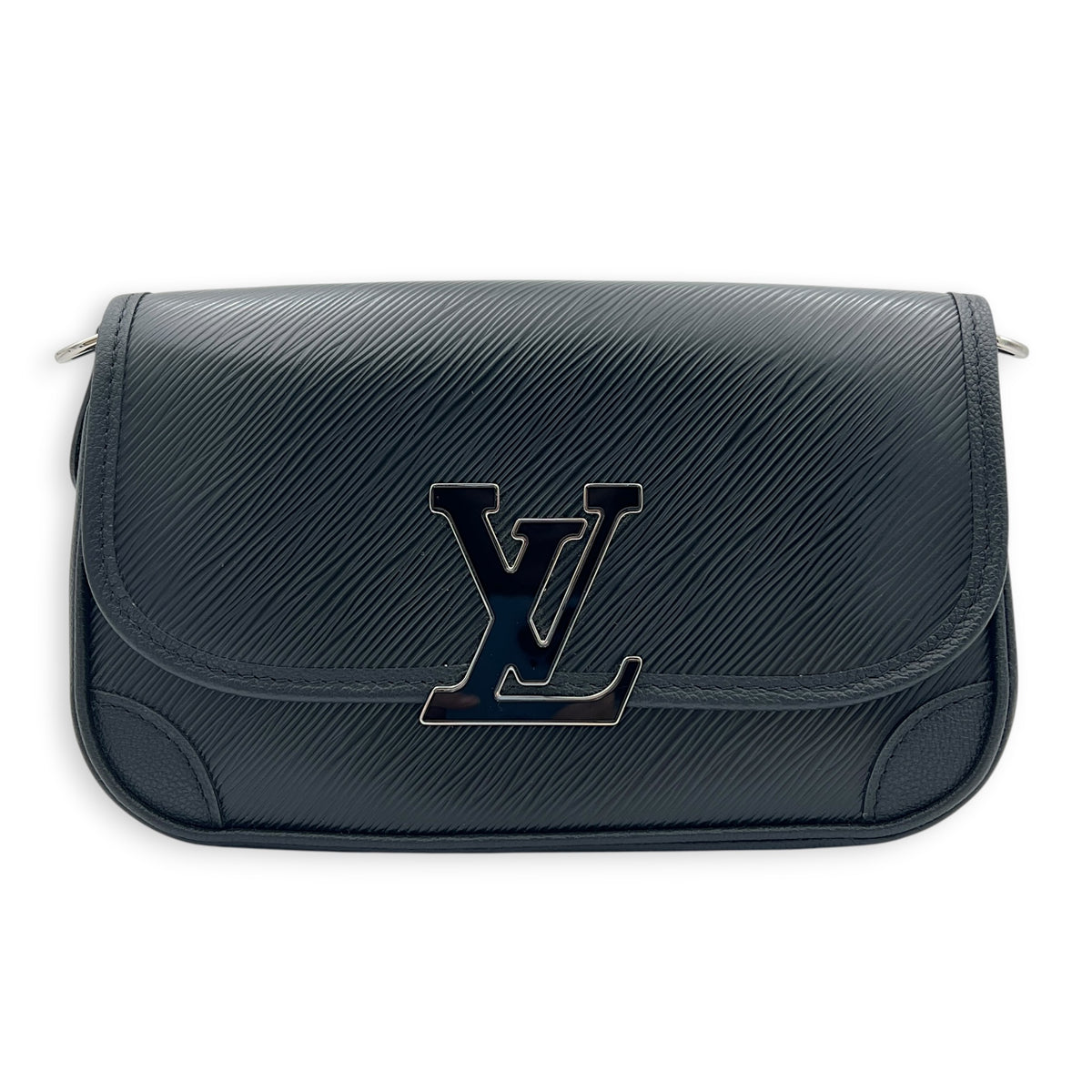 Buci Black Shoulder Bag in Epi Leather, Silver hardware