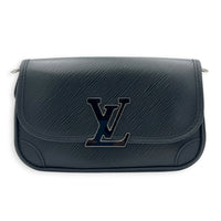 Buci Black Shoulder Bag in Epi Leather, Silver hardware