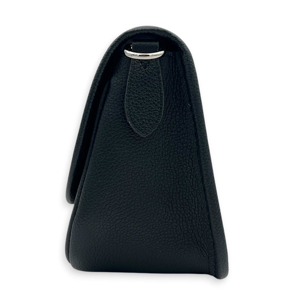 Buci Black Shoulder Bag in Epi Leather, Silver hardware