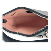 Marelle Black Shoulder Bag in Epi Leather, Silver hardware