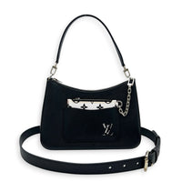 Marelle Black Shoulder Bag in Epi Leather, Silver hardware