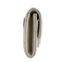 Classic Card Holder White in Caviar Leather, Silver hardware