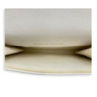 Classic Card Holder White in Caviar Leather, Silver hardware