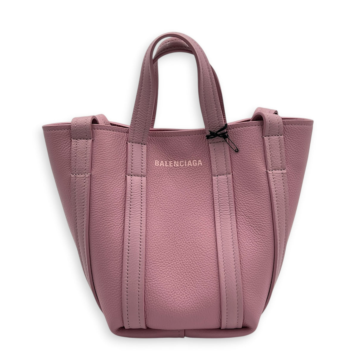 Everyday Pink Tote Bag in Calfskin, Silver hardware