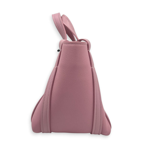 Everyday Pink Tote Bag in Calfskin, Silver hardware