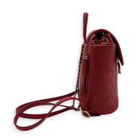 CC Filigree Backpack Red in Caviar Leather, Gold hardware