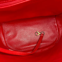 CC Filigree Backpack Red in Caviar Leather, Gold hardware