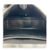 Classic Shoulder Bag Single Flap Maxi Black in Caviar Leather, Silver hardware