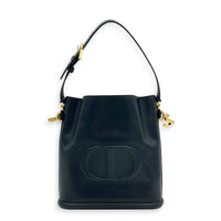 C'est Bucket Bag Medium Black in Calfskin, Gold hardware