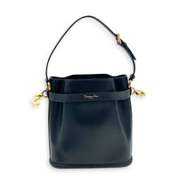 C'est Bucket Bag Medium Black in Calfskin, Gold hardware