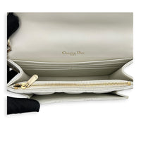 Miss Dior Wallet On Chain White, Gold hardware