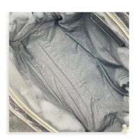 Giant 21 Top Handle Bag Black in Distressed Leather, Silver hardware
