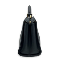 Peekaboo Essential Top Handle Bag Black in Calfskin, Gold hardware