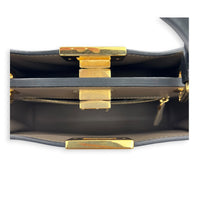Peekaboo Essential Top Handle Bag Black in Calfskin, Gold hardware