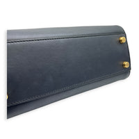 Peekaboo Essential Top Handle Bag Black in Calfskin, Gold hardware