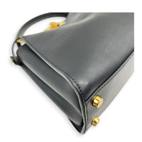 Peekaboo Essential Top Handle Bag Black in Calfskin, Gold hardware