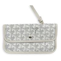 Saint Louis Tote Bag PM White in Coated Canvas, Silver hardware