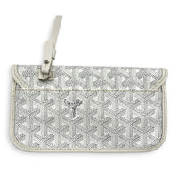 Saint Louis Tote Bag PM White in Coated Canvas, Silver hardware