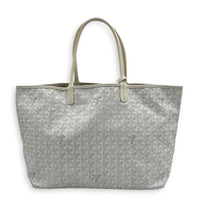 Saint Louis Tote Bag PM White in Coated Canvas, Silver hardware