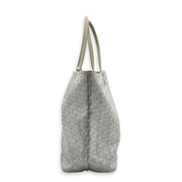 Saint Louis Tote Bag PM White in Coated Canvas, Silver hardware