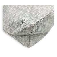 Saint Louis Tote Bag PM White in Coated Canvas, Silver hardware