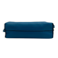 Flamenco Shoulder Bag Small Blue in Nappa Leather, Silver hardware