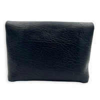 Cassandra Envelope Crossbody Bag Black in Lambskin, Silver hardware
