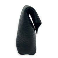 Cassandra Envelope Crossbody Bag Black in Lambskin, Silver hardware