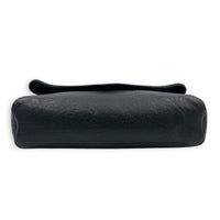Cassandra Envelope Crossbody Bag Black in Lambskin, Silver hardware