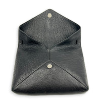Cassandra Envelope Crossbody Bag Black in Lambskin, Silver hardware