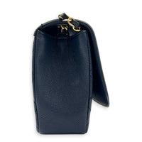 CC Filigree Shoulder Bag Medium Navy in Caviar Leather, Gold hardware