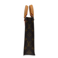 Sac Plat Top Handle Bag BB Brown in Monogram Coated Canvas, Gold hardware