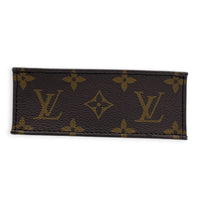 Sac Plat Top Handle Bag BB Brown in Monogram Coated Canvas, Gold hardware