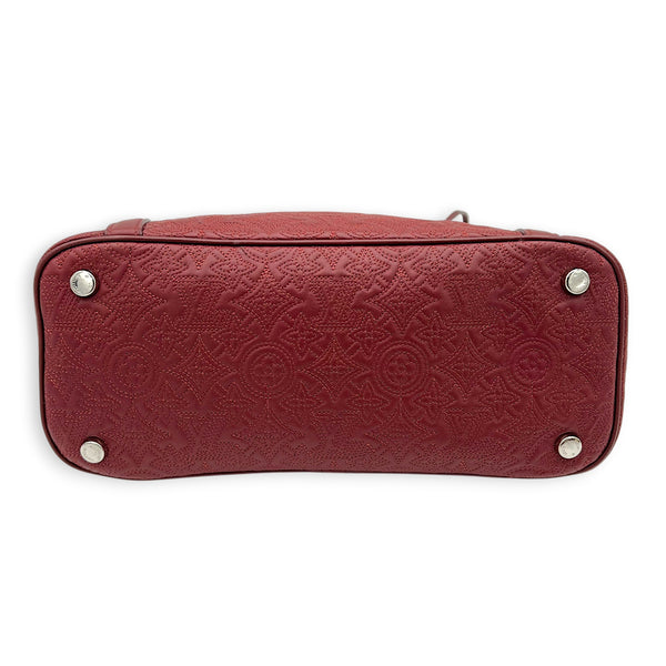 Antheia Ixia MM Bordeaux Top Handle Bag in Mahina Leather, Gold hardware