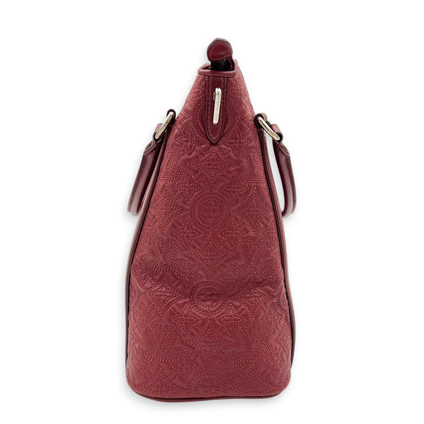 Antheia Ixia MM Bordeaux Top Handle Bag in Mahina Leather, Gold hardware
