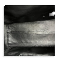 Eyelet Black Tote Bag in Re-Nylon, Silver hardware