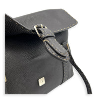 Selleria Linda Brown Top Handle Bag in Calfskin, Gunmetal hardware