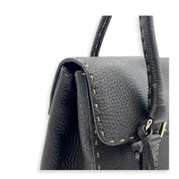 Selleria Linda Brown Top Handle Bag in Calfskin, Gunmetal hardware