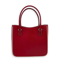 Daily Top Handle Bag Red in Goat Leather, Gold hardware